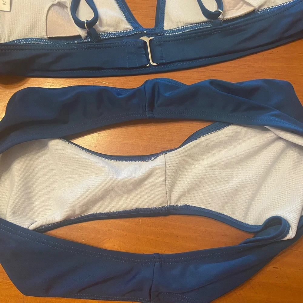 Zaful Triangle Elongated Trim Bikini